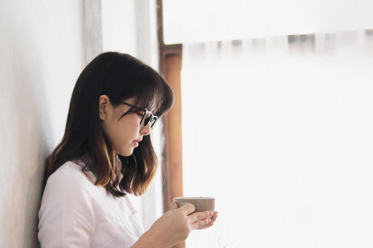 Lovely Asian young lady portriat - happy woman lifestyle concept photo