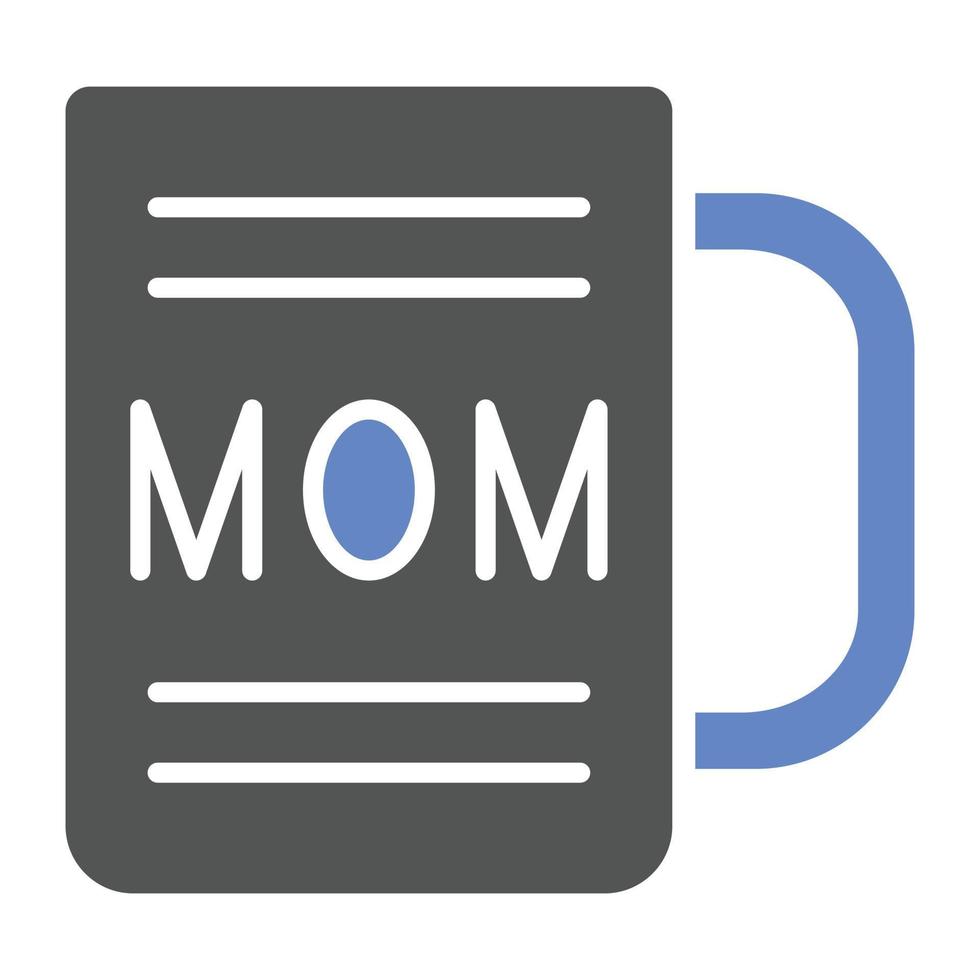 MOM Mug Icon Style vector