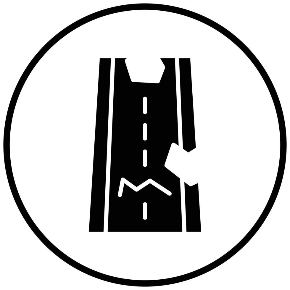 Road Crack Icon Style vector