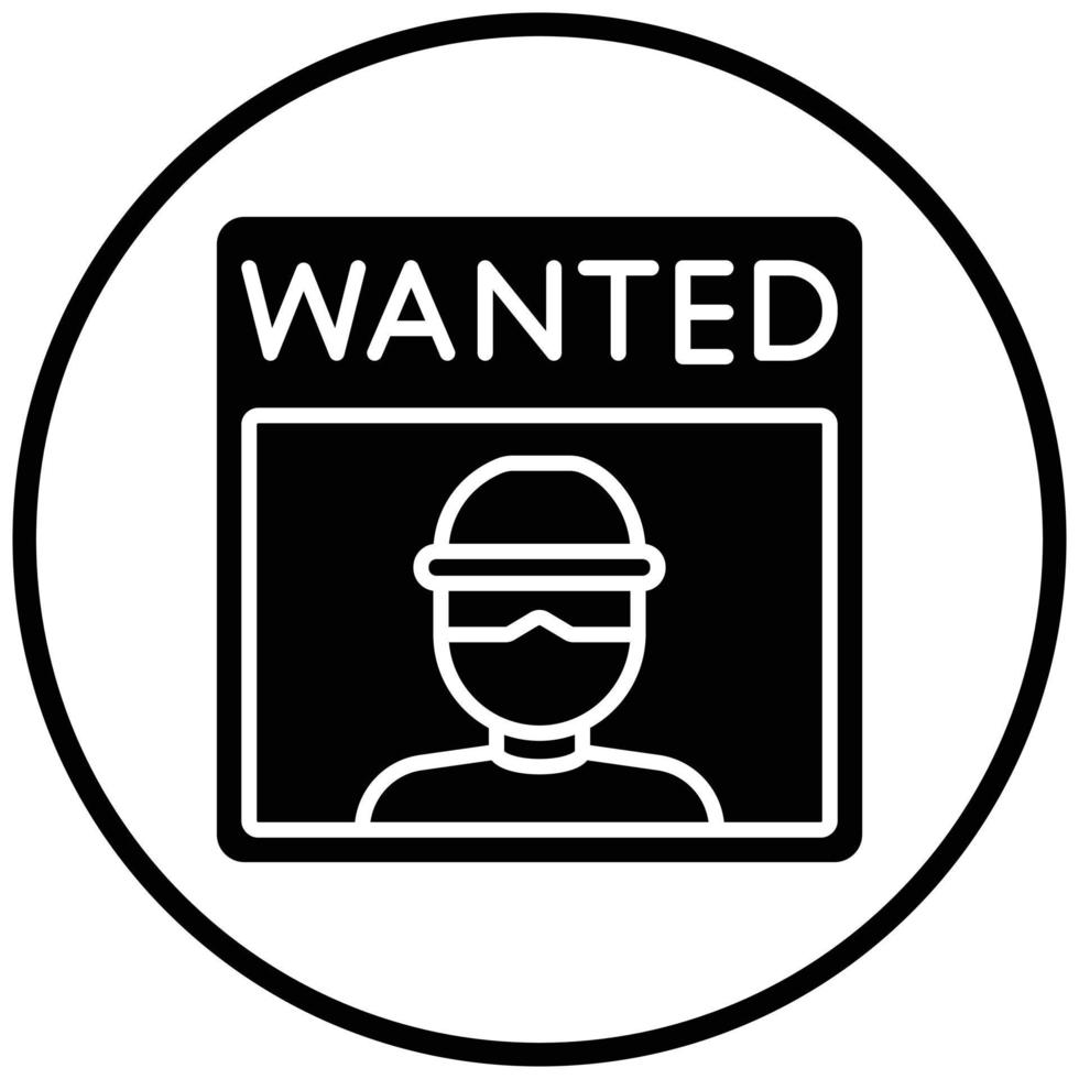 Wanted Icon Style 8742277 Vector Art at Vecteezy