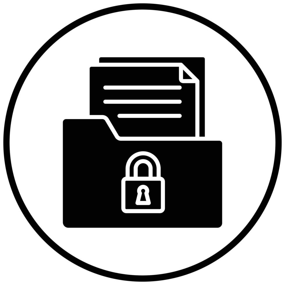 Confidential Icon Style vector