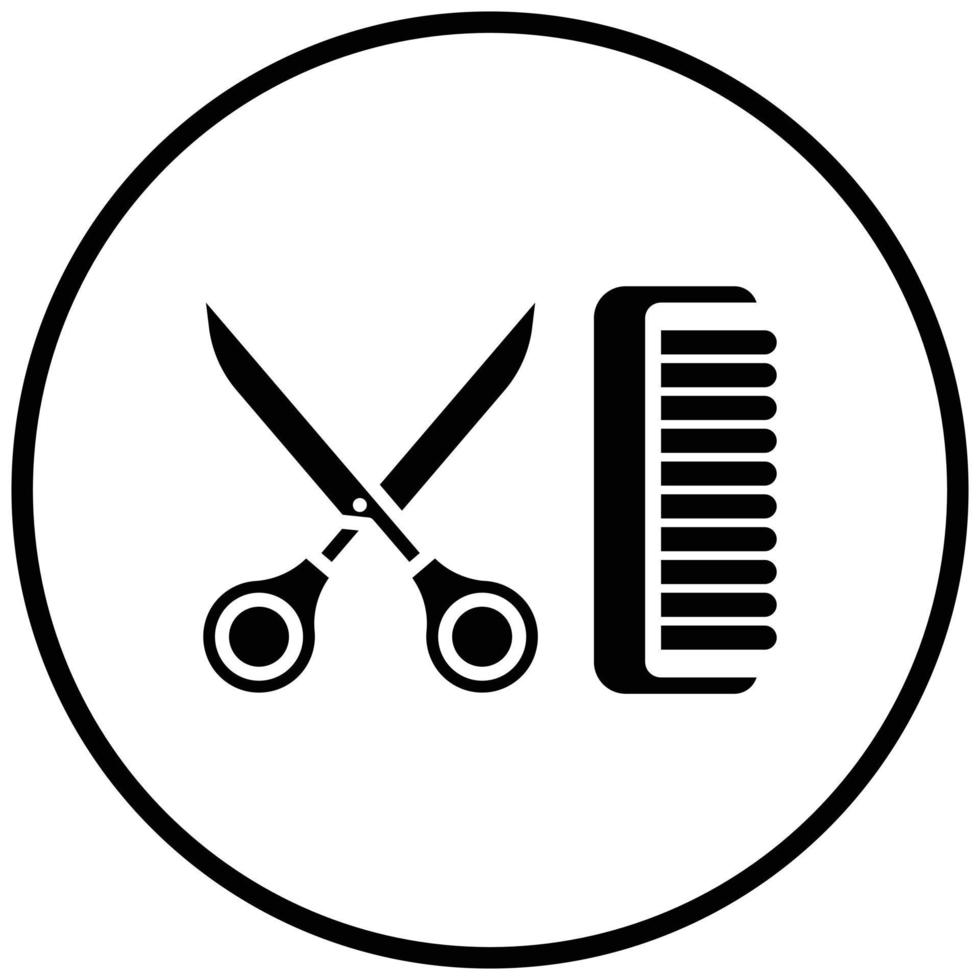 estilo de icono de herramientas de cabello vector