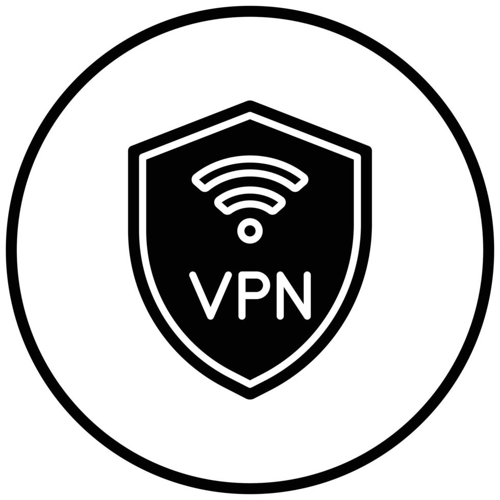 estilo de icono vpn vector