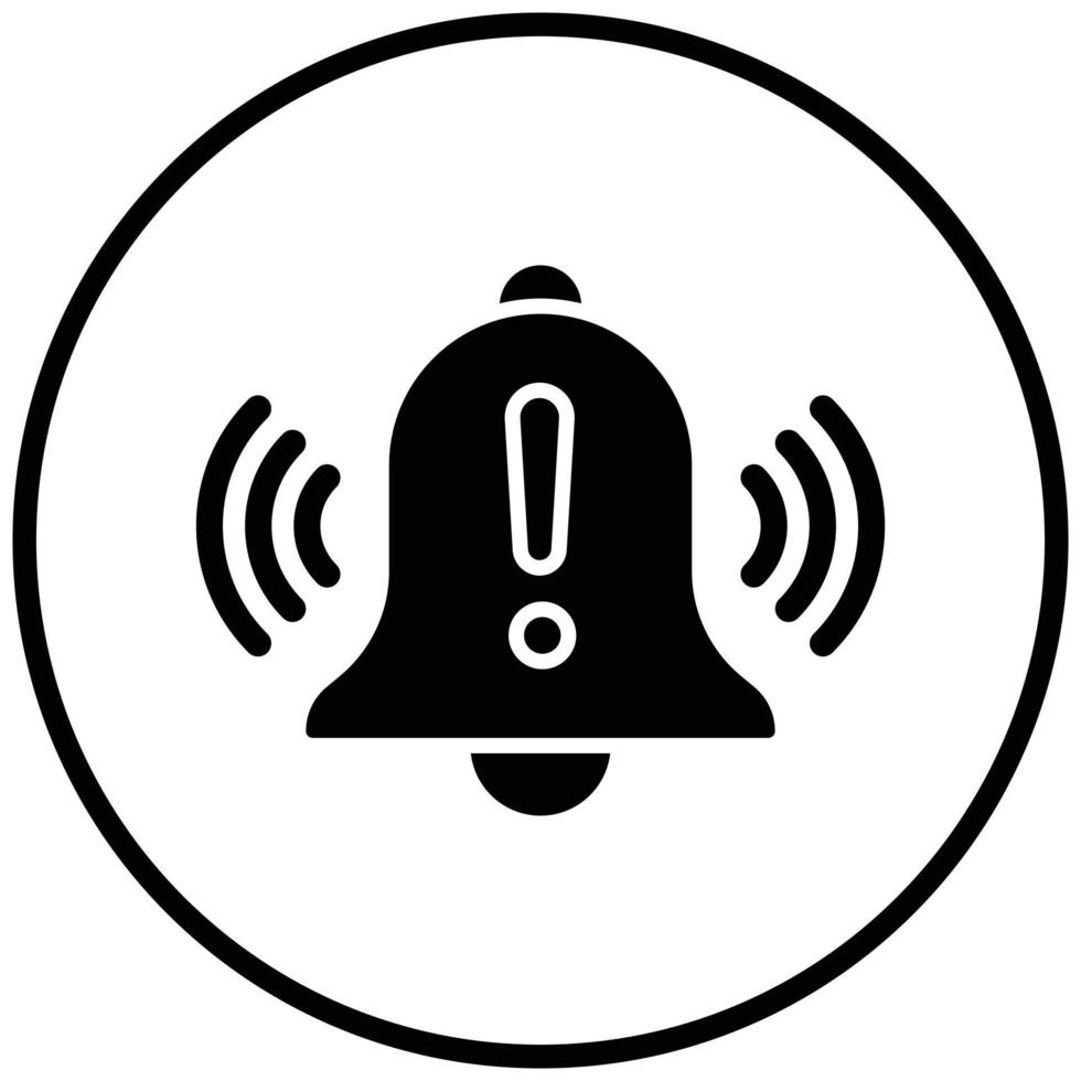 Warning Alarm Icon Style vector