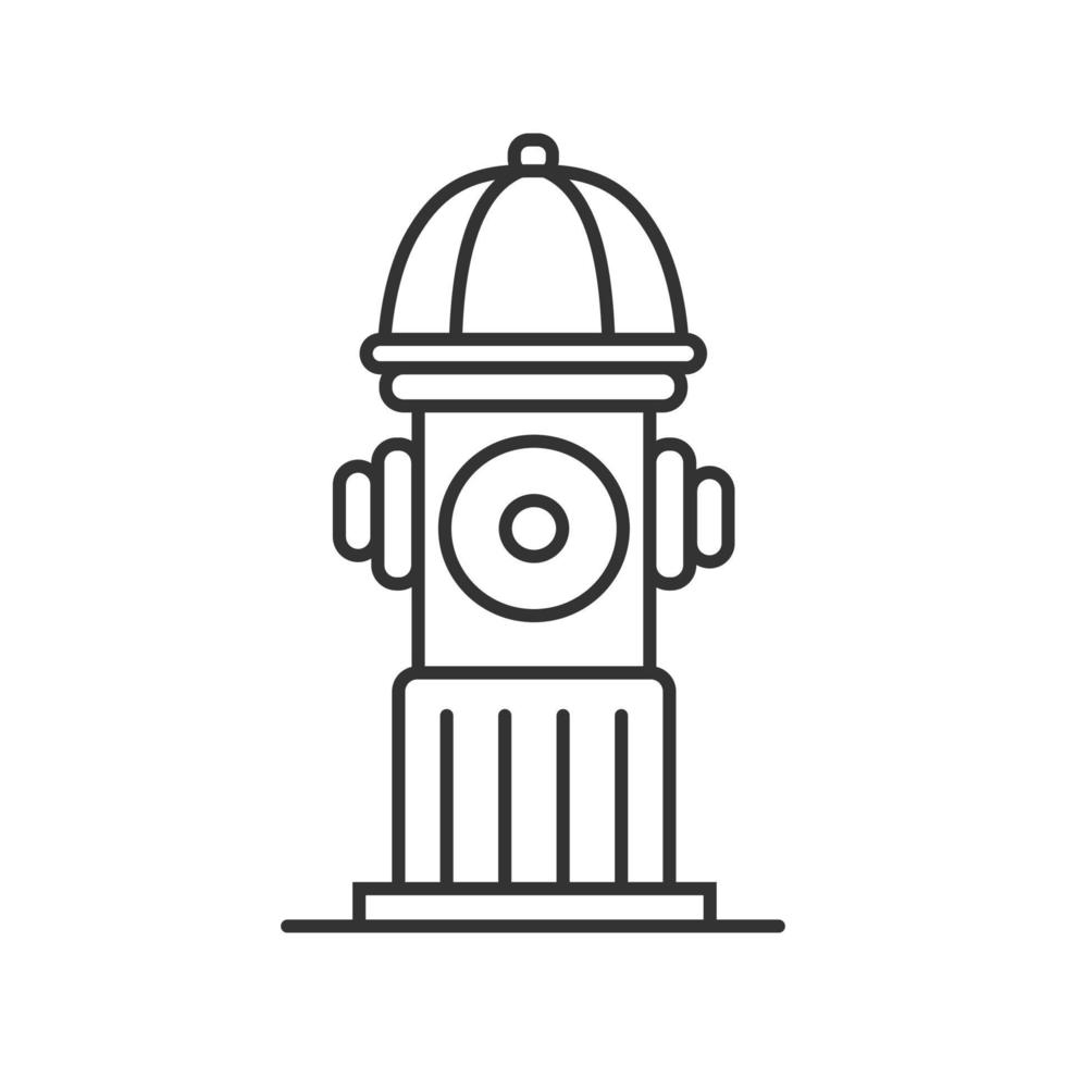Hydrant linear icon. Fireplug. Thin line illustration. Contour symbol. Vector isolated outline drawing