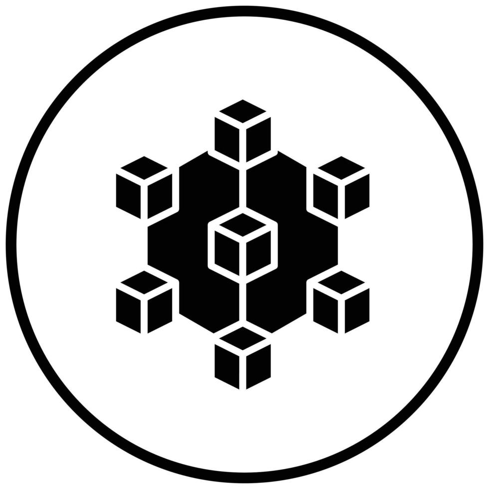 Blockchain Icon Style vector