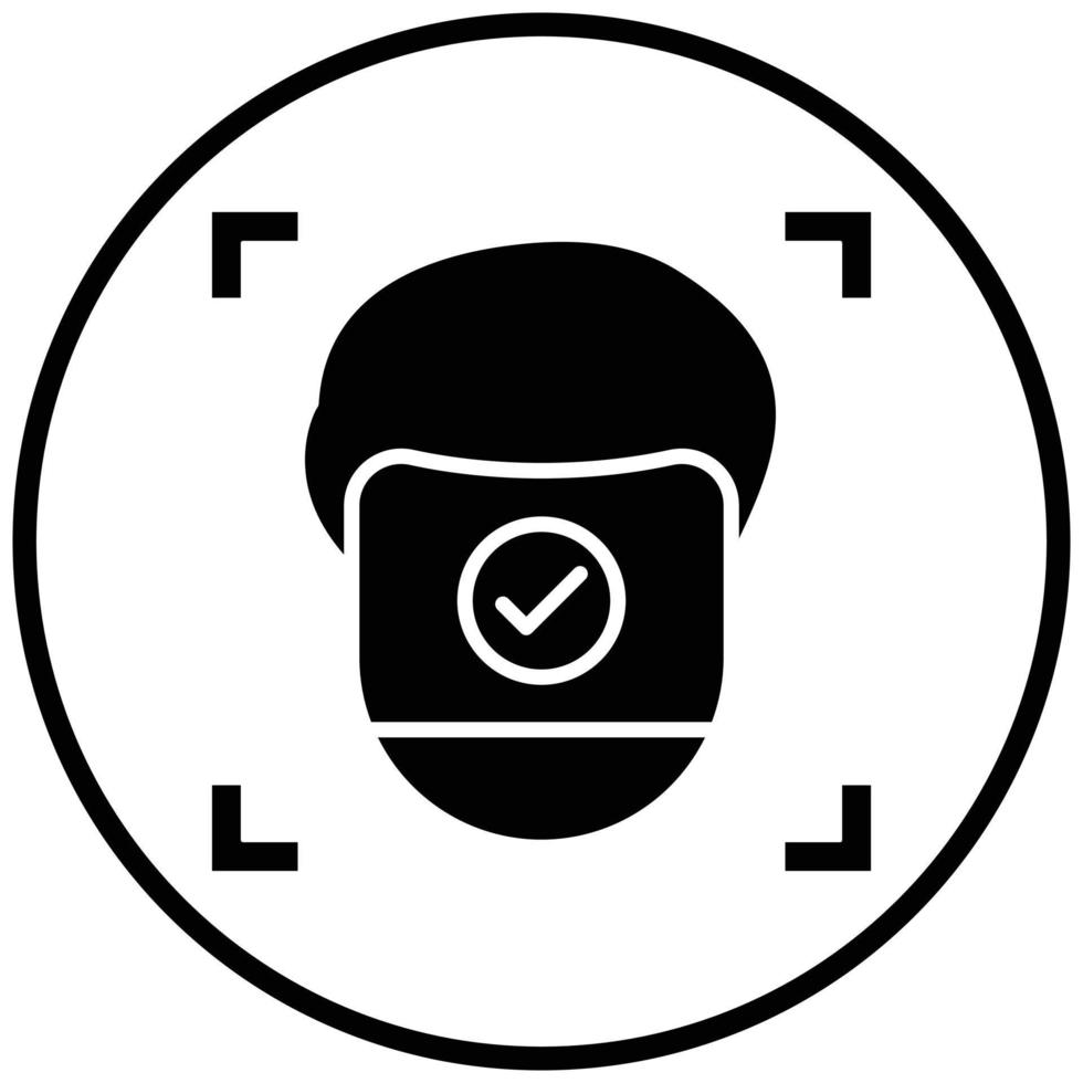 Face Scanner Icon Style vector