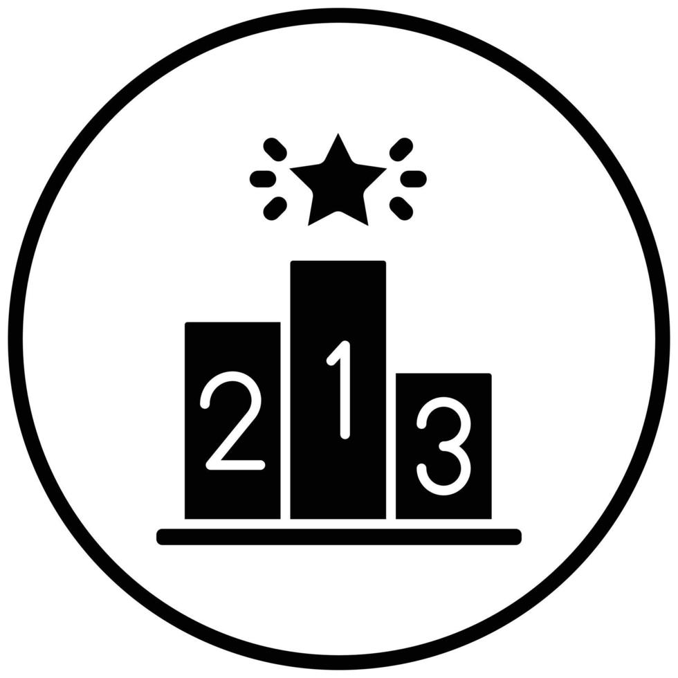 Winner Podium Icon Style vector