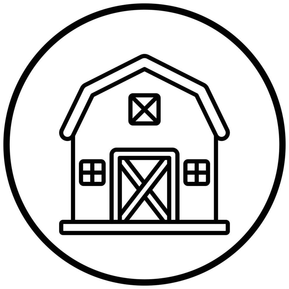 Barn Icon Style vector