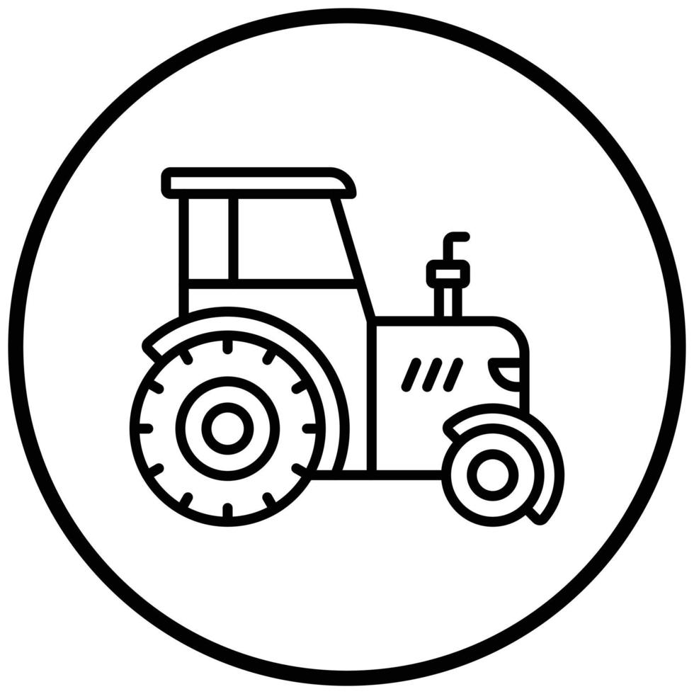 estilo de icono de tractor vector
