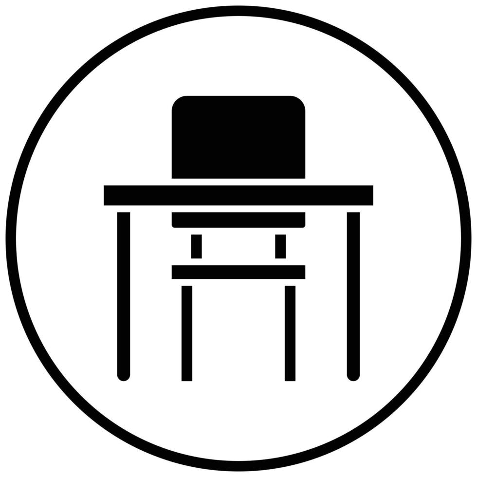 School Desk Icon Style vector