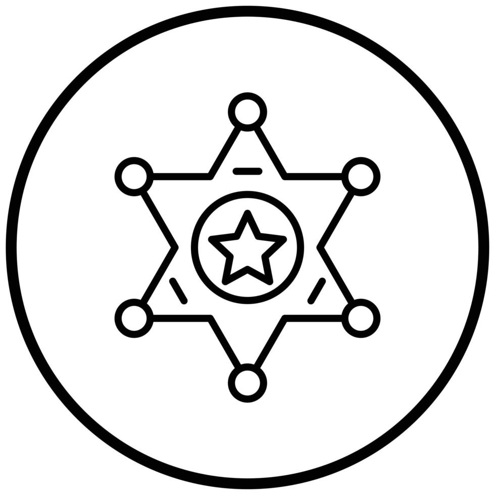 Sheriff Icon Style vector