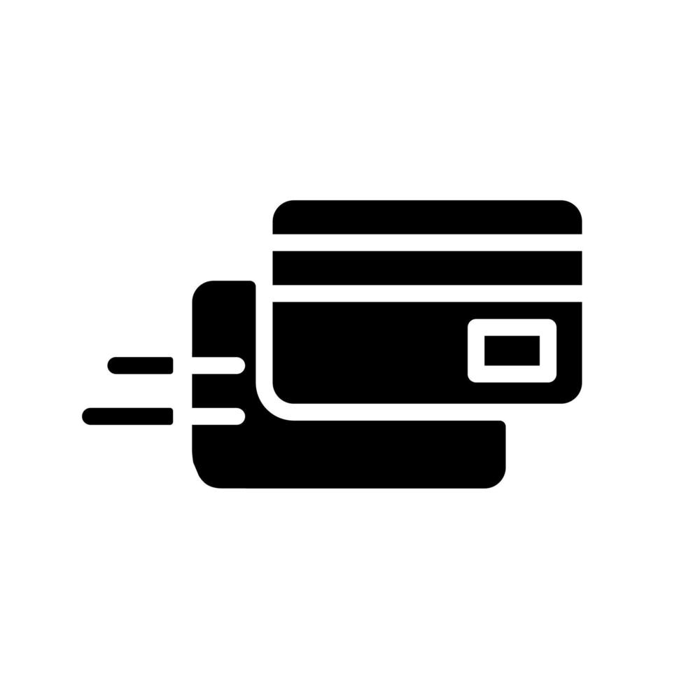 icono de glifo negro de transferencia de dinero. transmisión de dinero electrónico. operación financiera. movimiento dinámico. símbolo de silueta en el espacio en blanco. pictograma sólido. ilustración vectorial aislada vector