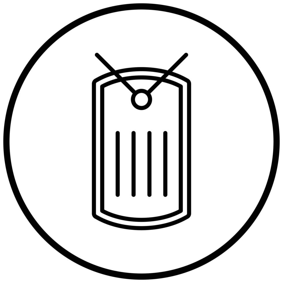 Army Dog Tag Icon Style vector