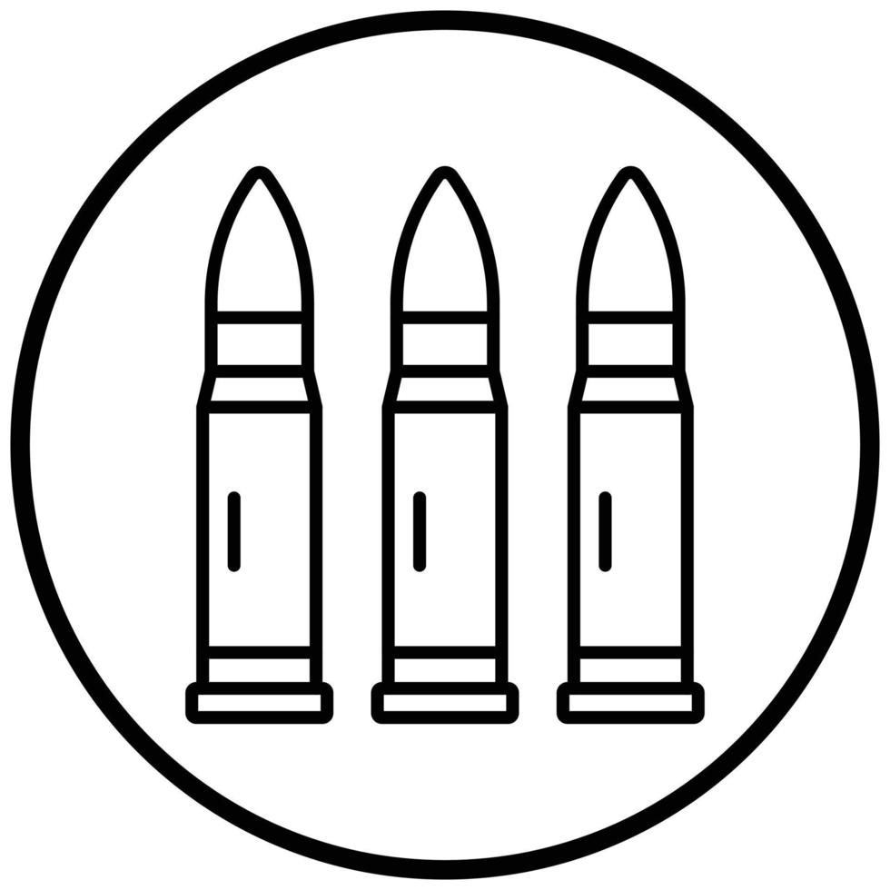 estilo de icono de municiones vector