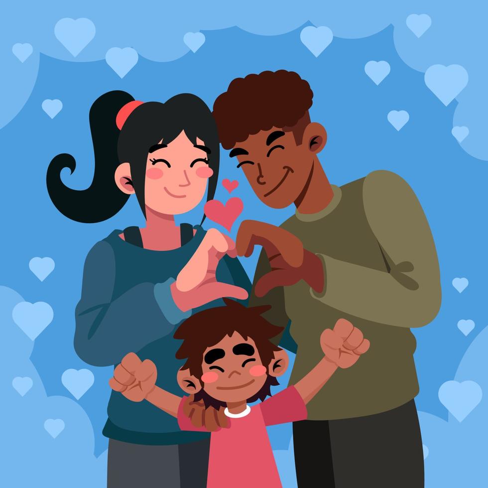 Diversity Family Love Each Other vector