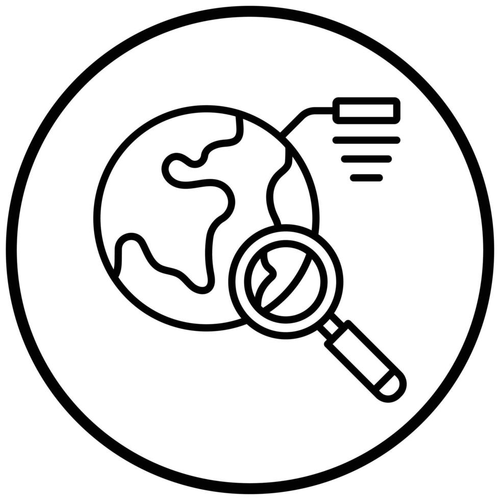 Planet Research Icon Style vector