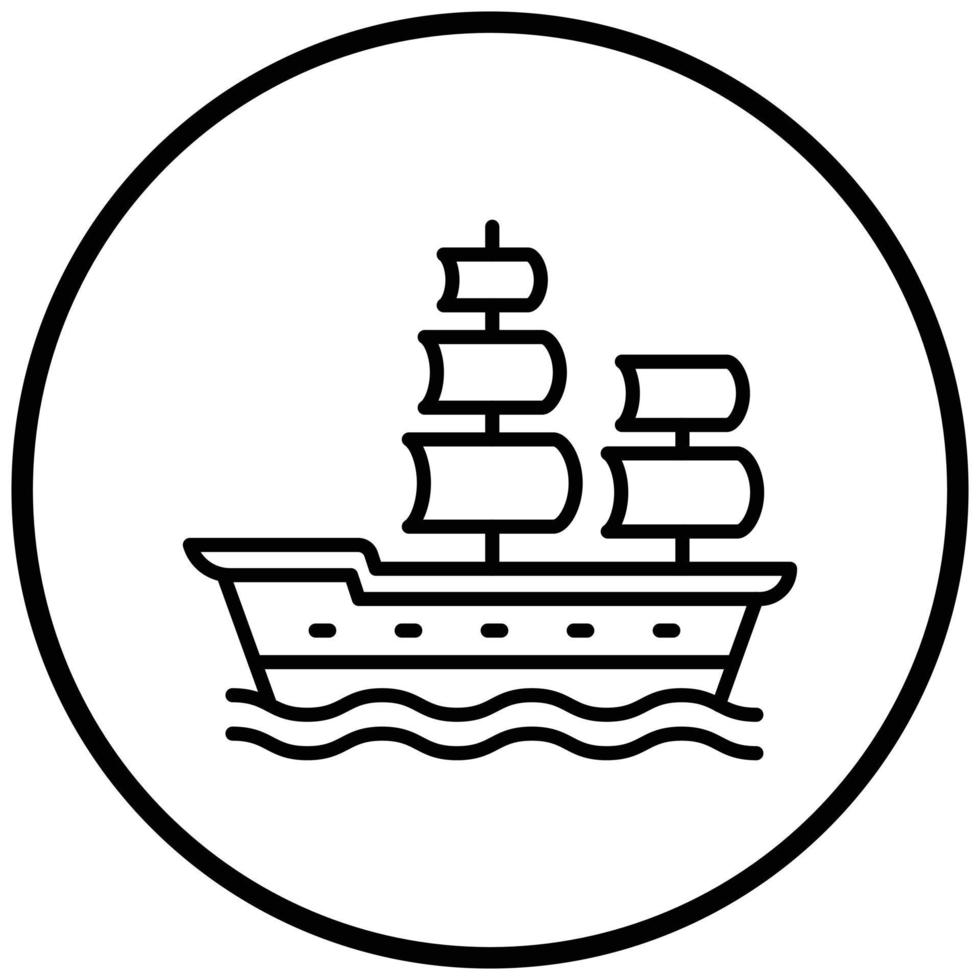 Galleon Icon Style vector