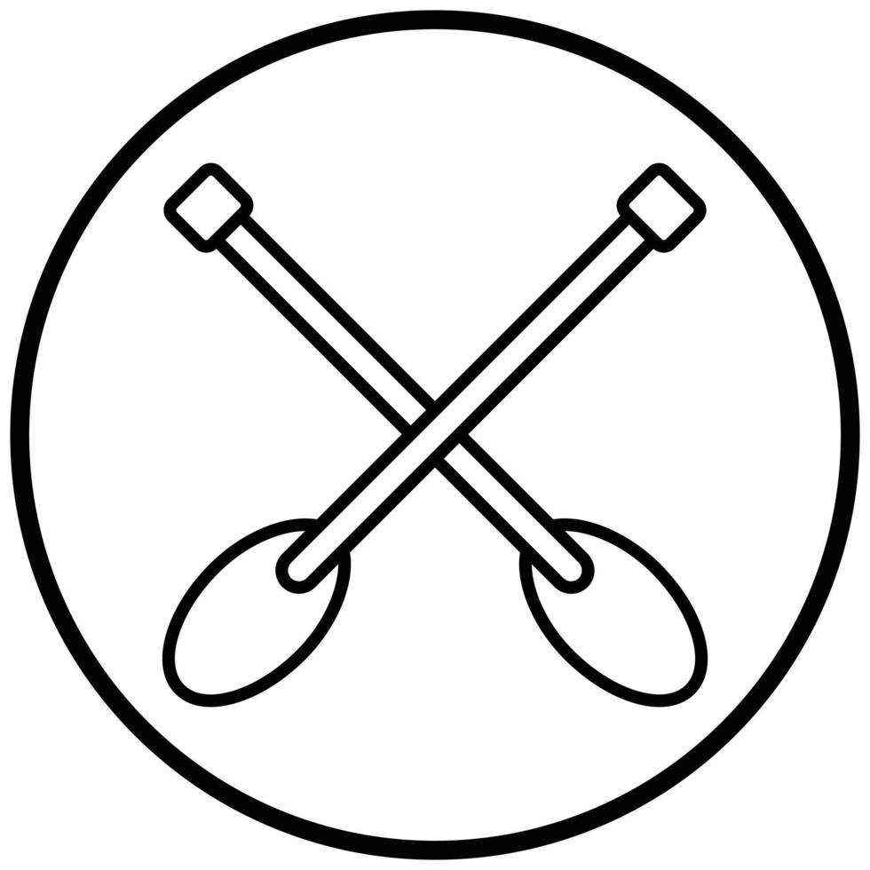 Paddles Icon Style vector