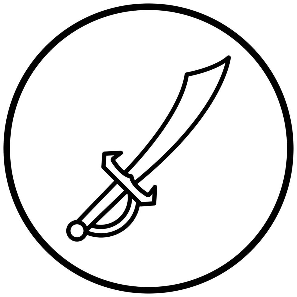 Pirate Knife Icon Style vector