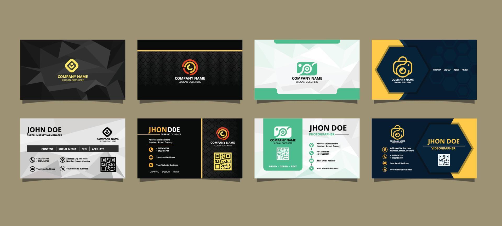 Creative Professions Business Card Template vector