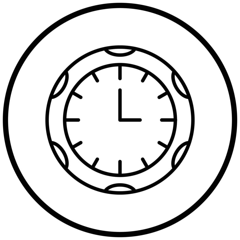 estilo de icono de reloj vector