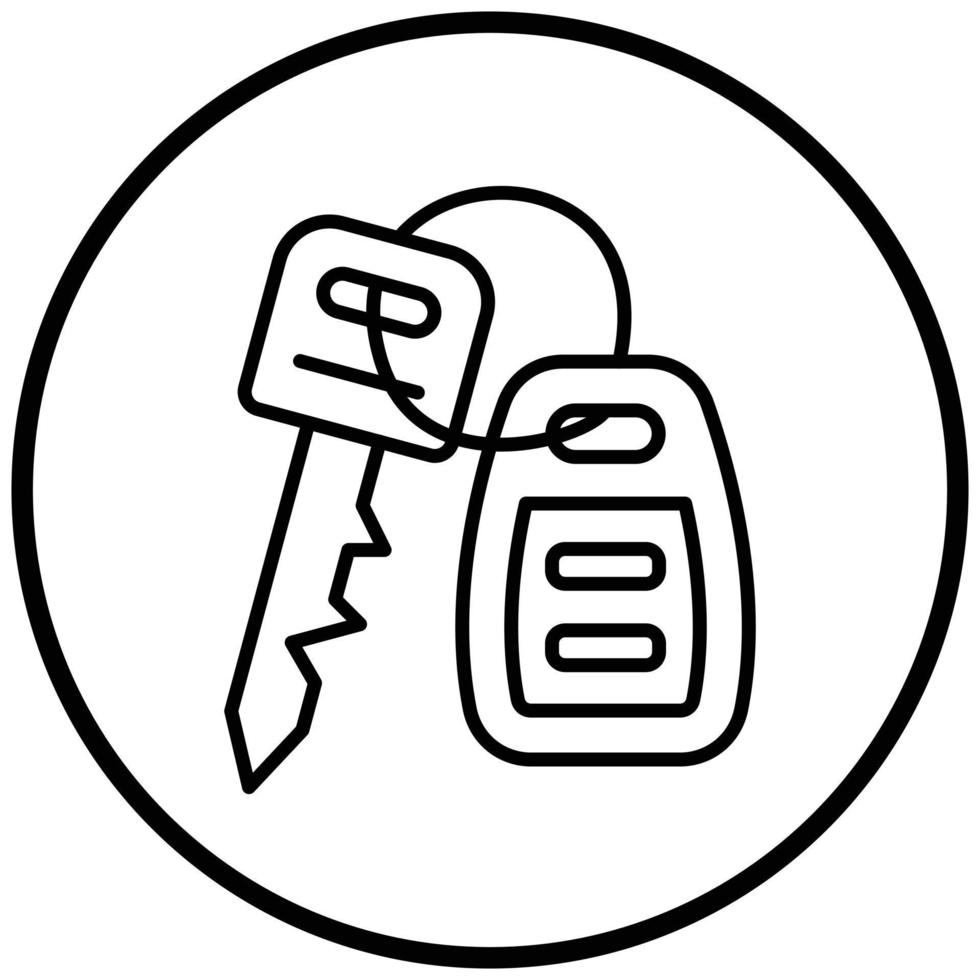 Car Key Icon Style vector