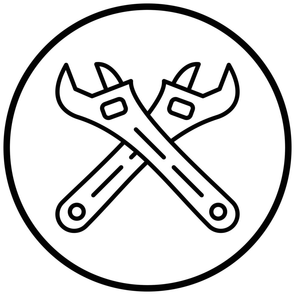 Wrench Icon Style vector