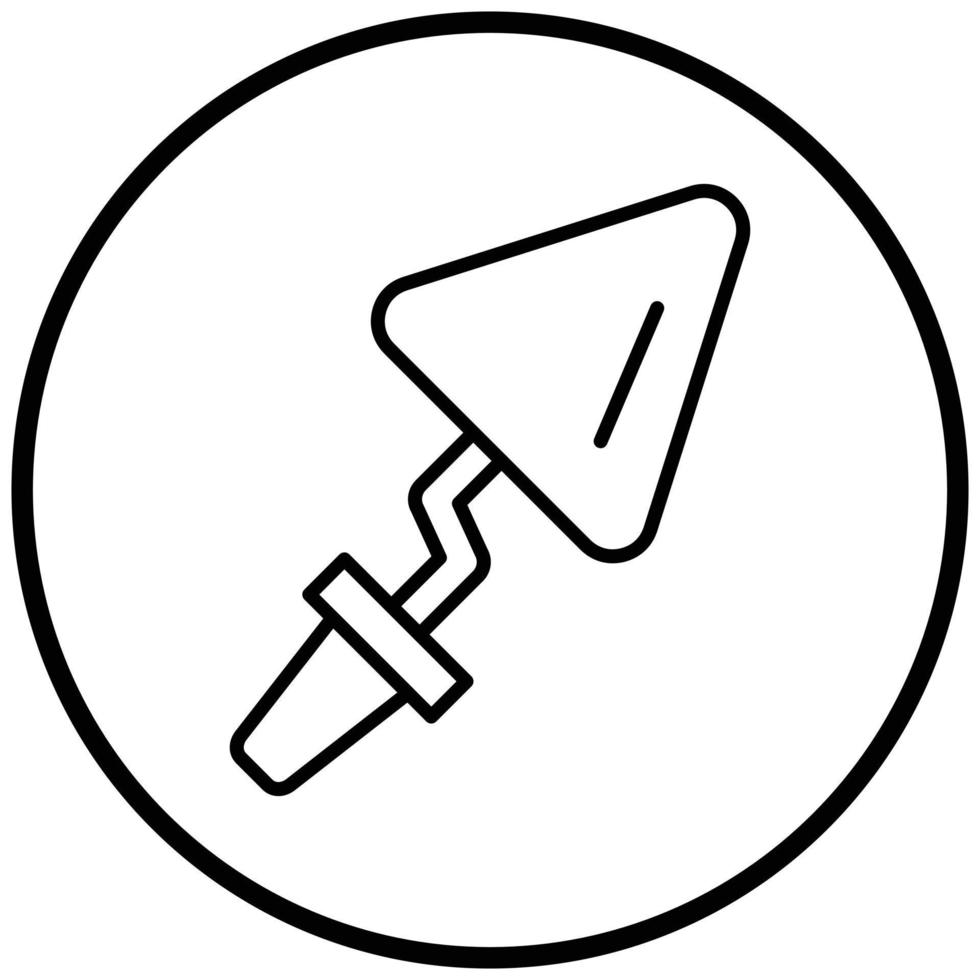 Plastering Trowel Icon Style vector