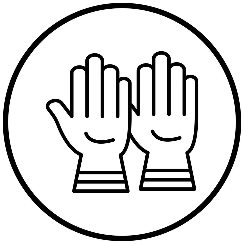 Working Gloves Icon Style vector