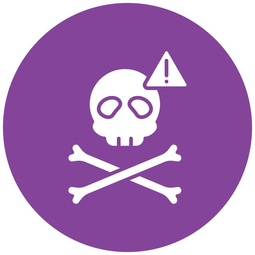 estilo de icono de peligro pirata vector