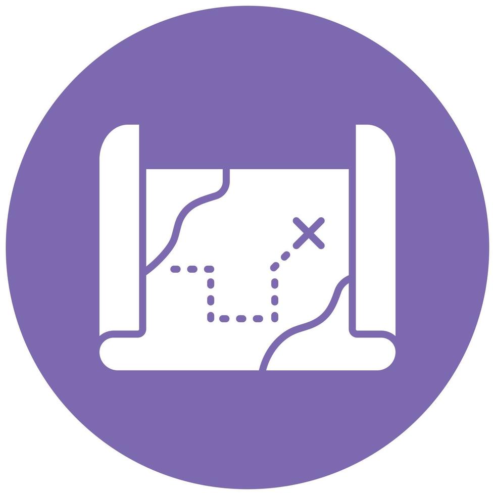 Pirate Map Icon Style vector