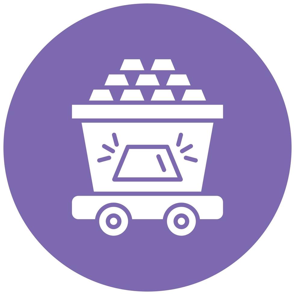 Gold Cart Icon Style vector