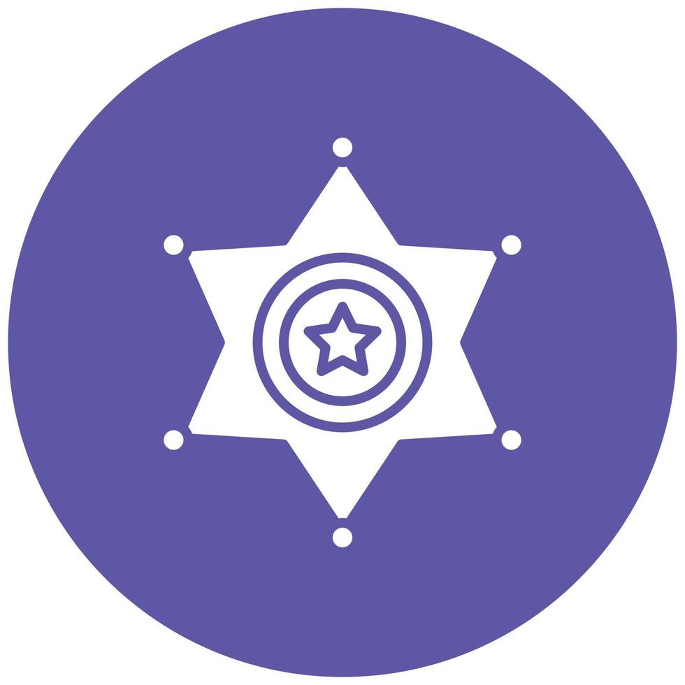 Sheriff Badge Icon Style vector