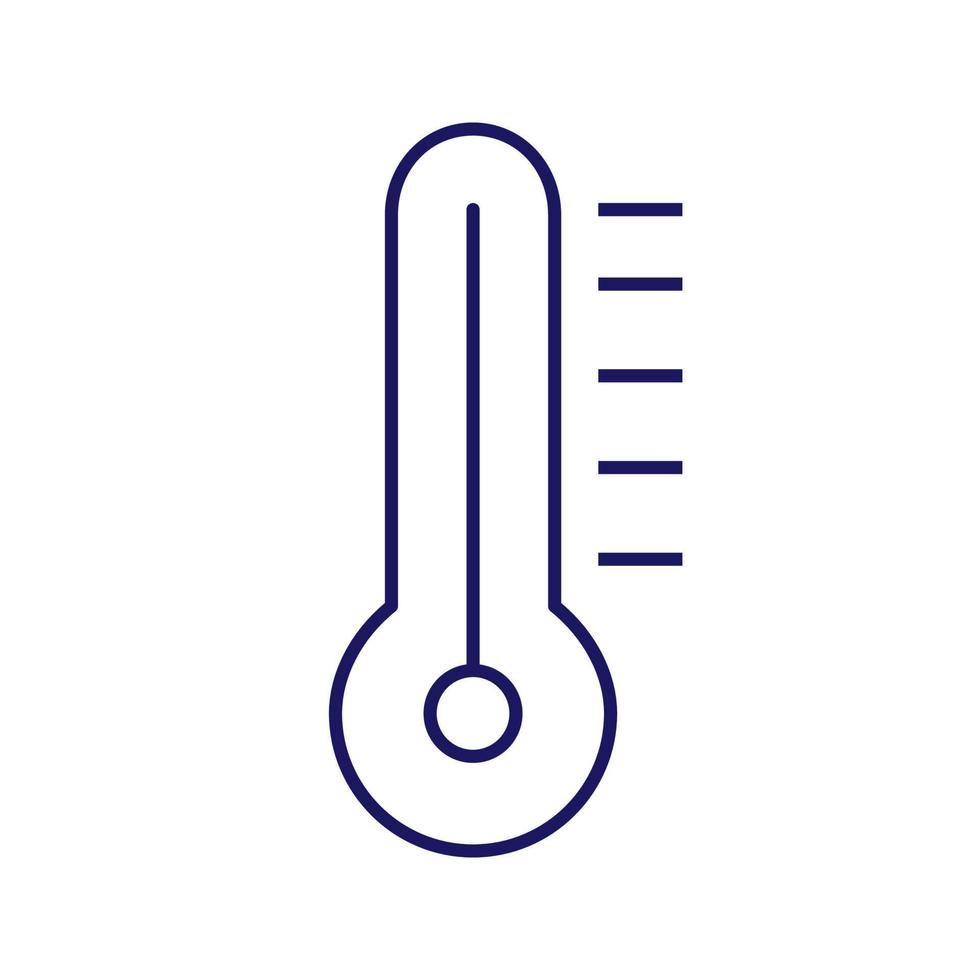 Thermometer color icon. Air temperature measurement. Isolated vector illustration