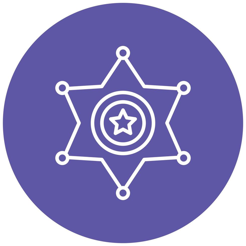 Sheriff Badge Icon Style vector