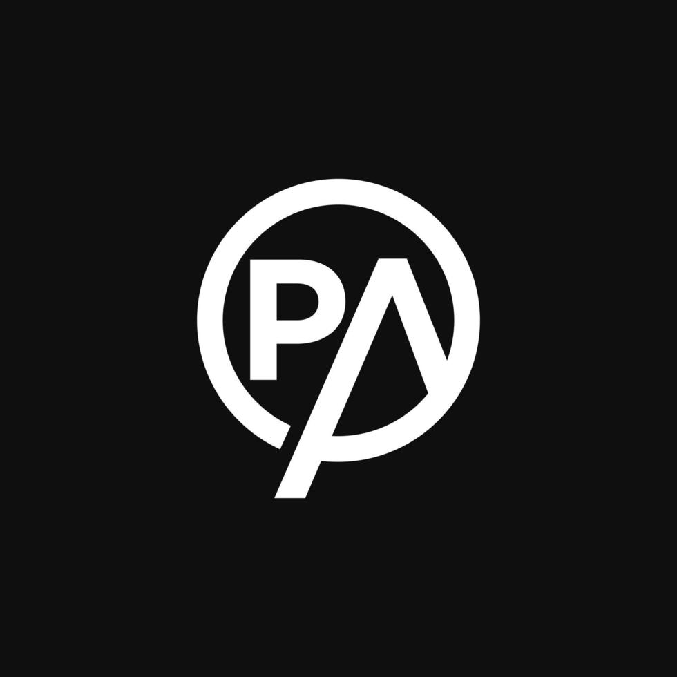 Letter PA logo vector design. Abstract modern PA logo design. Minimal logo Initial letter PA logo vector design.