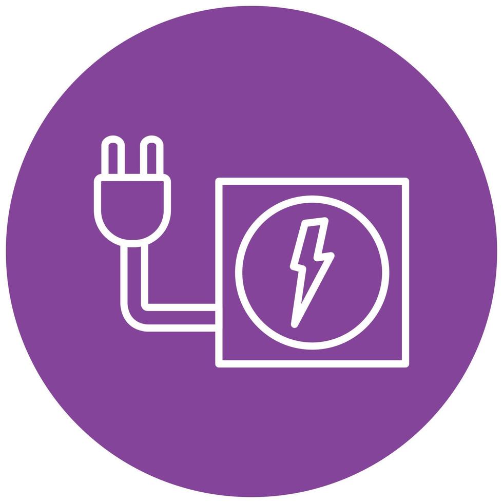 estilo de icono de electricidad vector