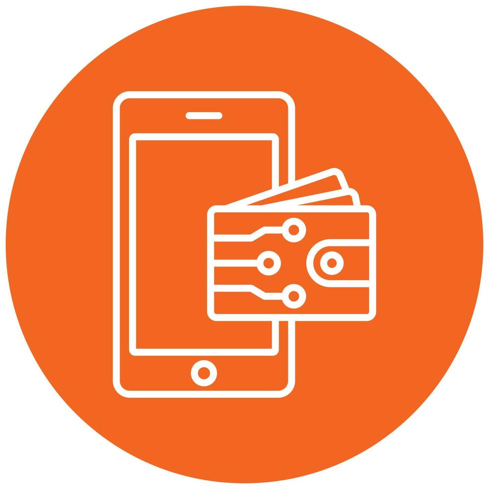 Digital Wallet Icon Style vector