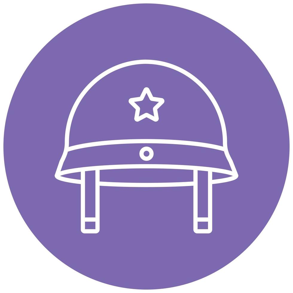 estilo de icono de sombrero militar vector