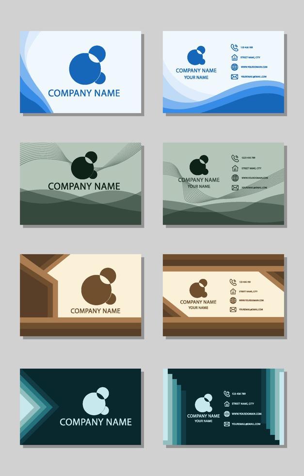 Monochromatic Business Card Template vector