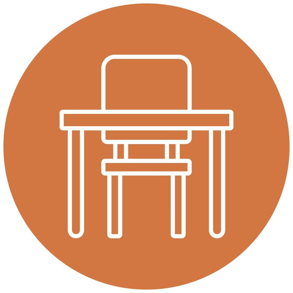 School Desk Icon Style vector