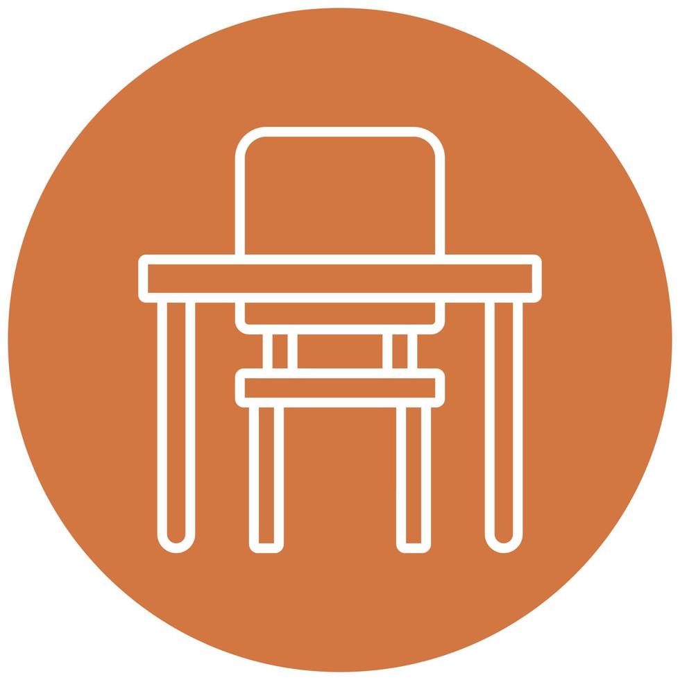 School Desk Icon Style vector