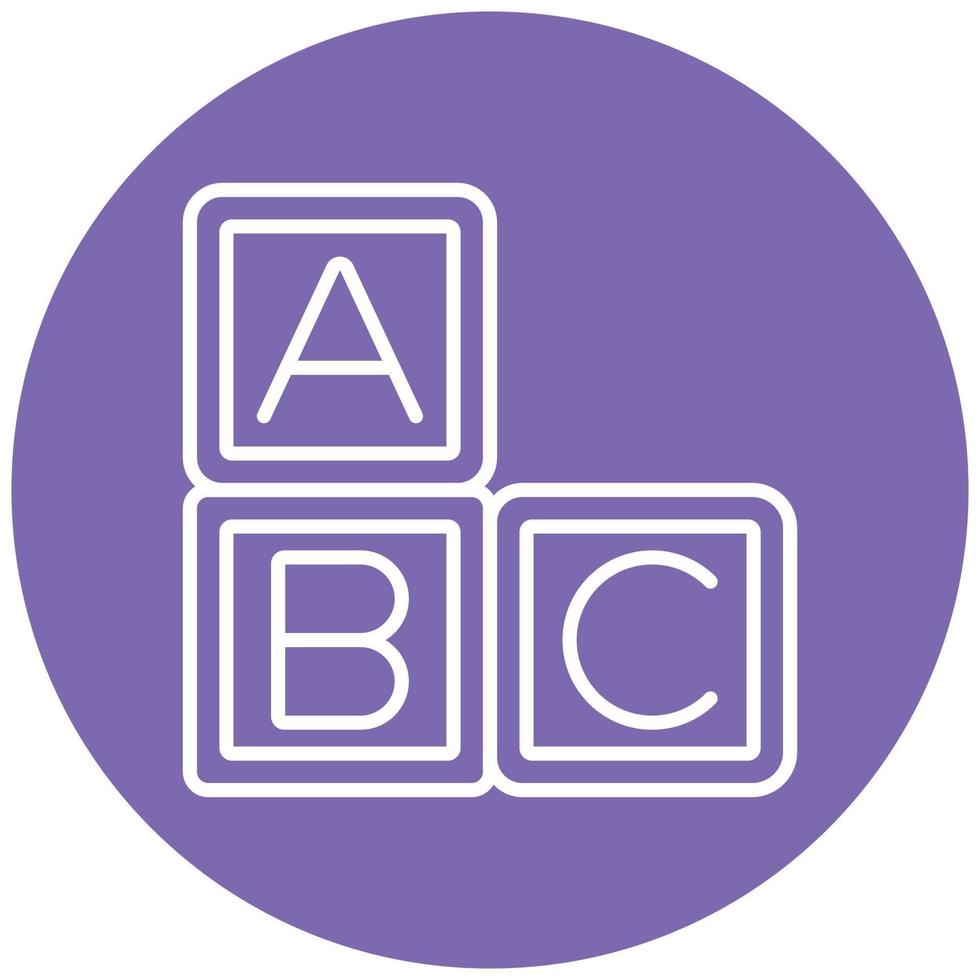 ABC Blocks Icon Style vector