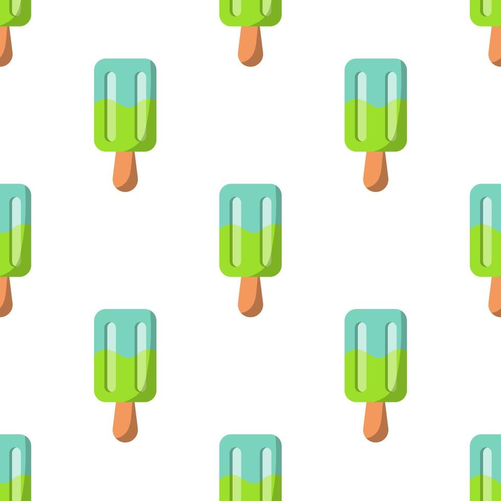 seamless ice cream pattern on a popsicle stick. vector illustration on a white background.