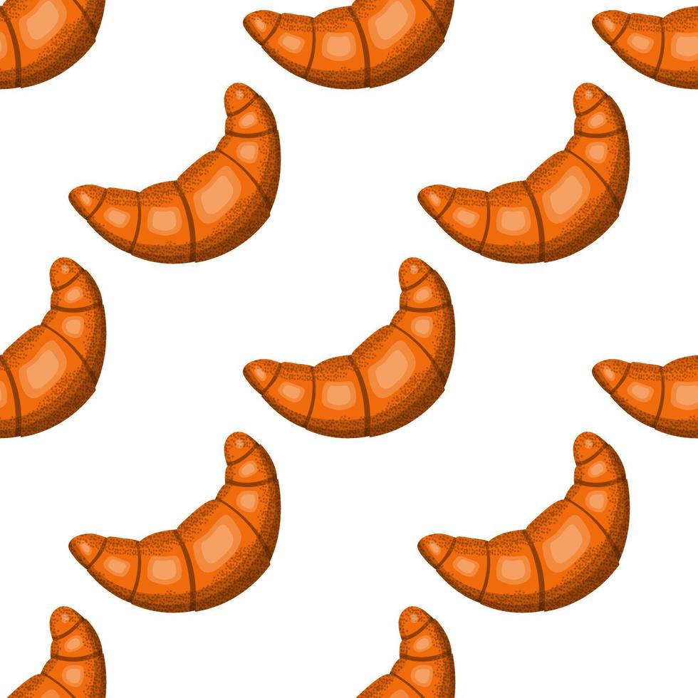 seamless croissant pattern. vector illustration on a white background.