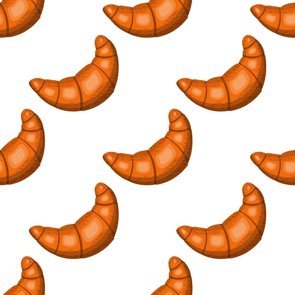 seamless croissant pattern. vector illustration on a white background.