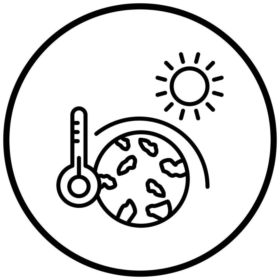 Greenhouse Effect Icon Style vector