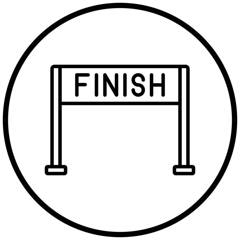 Finish Line Black Circle Style vector