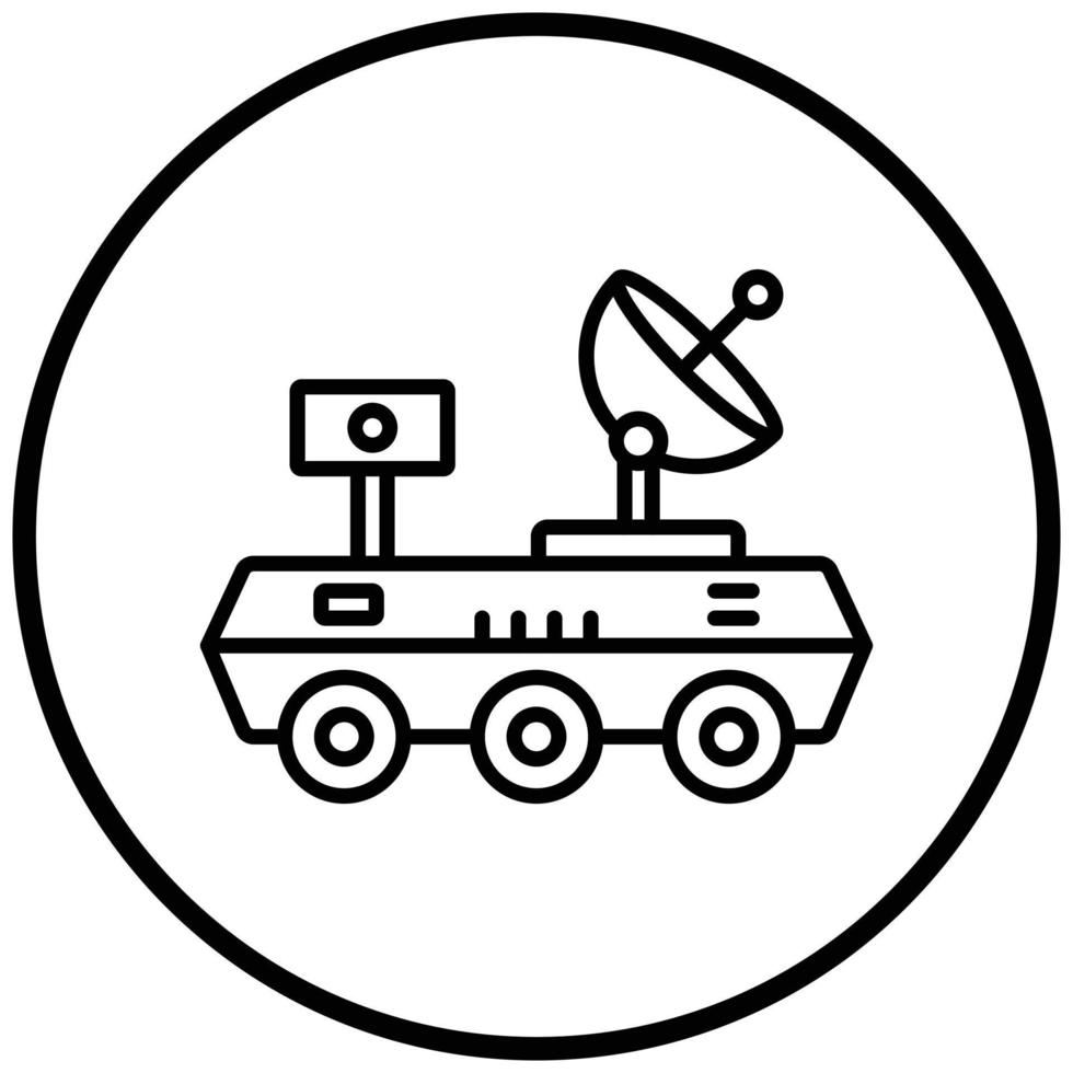 Mars Rover Icon Style vector